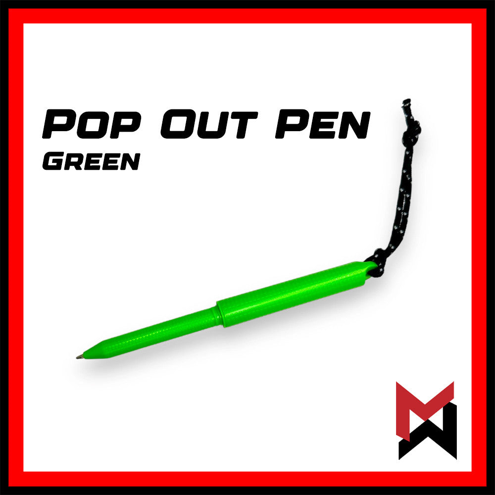 Pop Out Pen by Acme Tek - Green