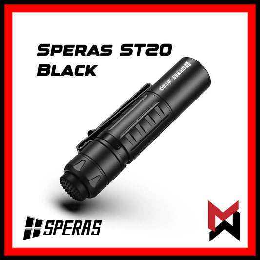 Speras - ST20 - Black - 1300LM Small Tactical Flashlight