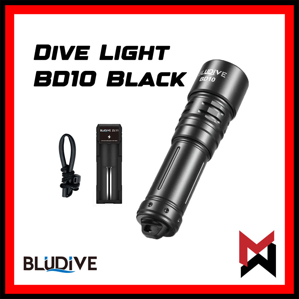 BluDive - BD10 Diving LED Flashlight - Black - Diving Light
