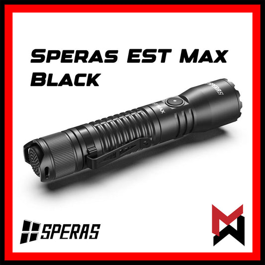 Speras - EST Max - Black - 2500lm 279m Professional Tactical Police Flashlight