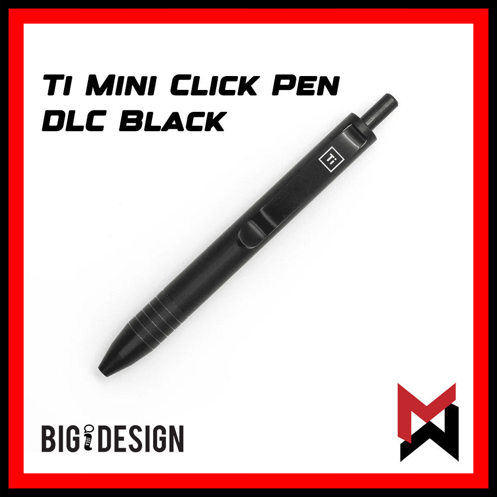BIGiDESIGN - Ti Mini Click Pen - Titanium DLC Black
