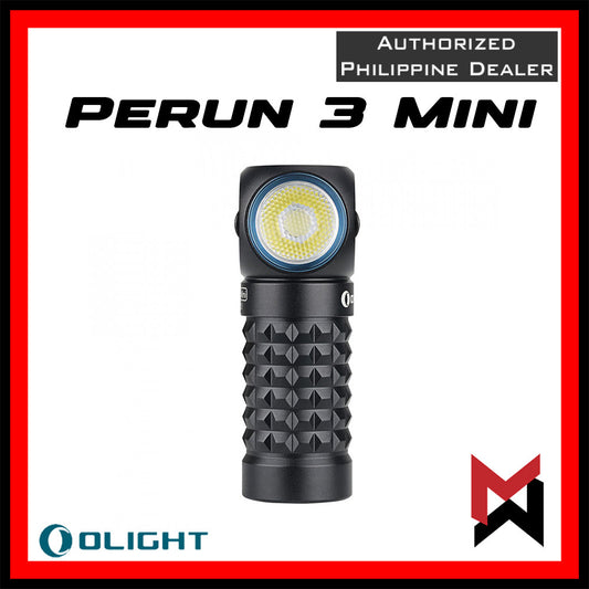 Olight - Perun Mini 3 - Black - LED Headlamp Flashlight - Perun 3 Mini - White / Red Light