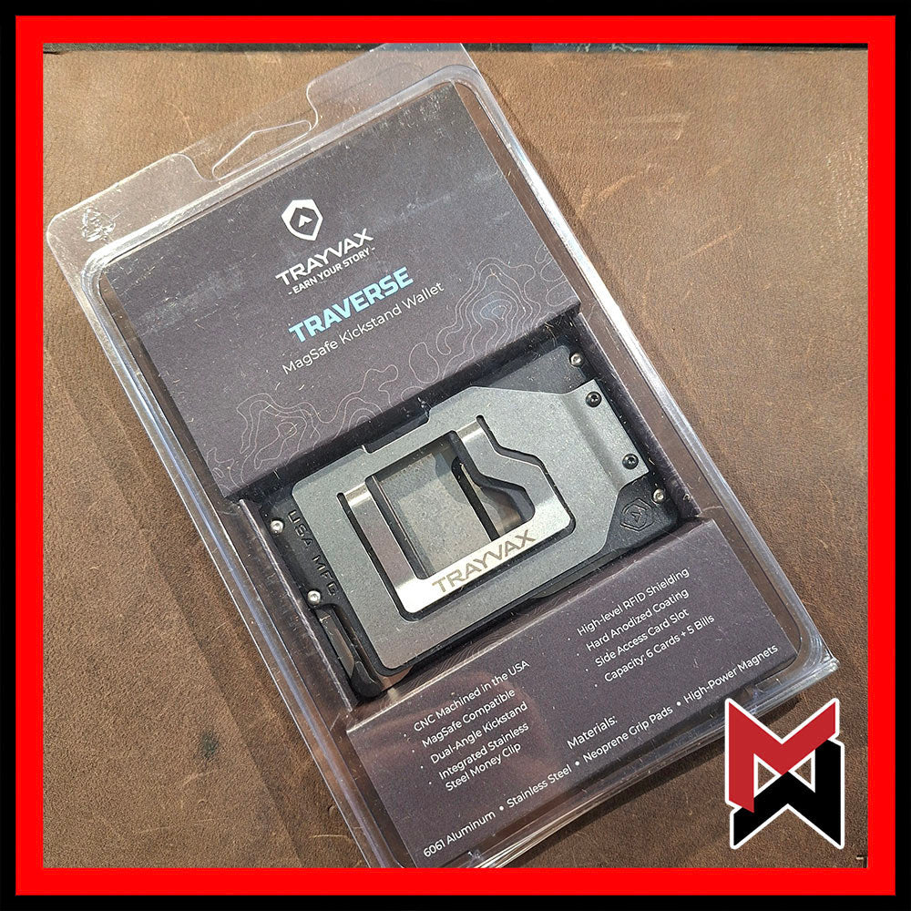 Trayvax - Traverse - Black - Magsafe Kickstand Wallet
