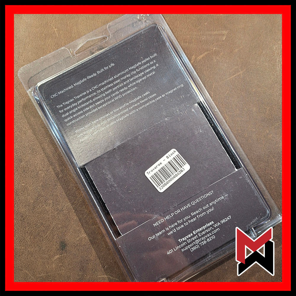 Trayvax - Traverse - Black - Magsafe Kickstand Wallet
