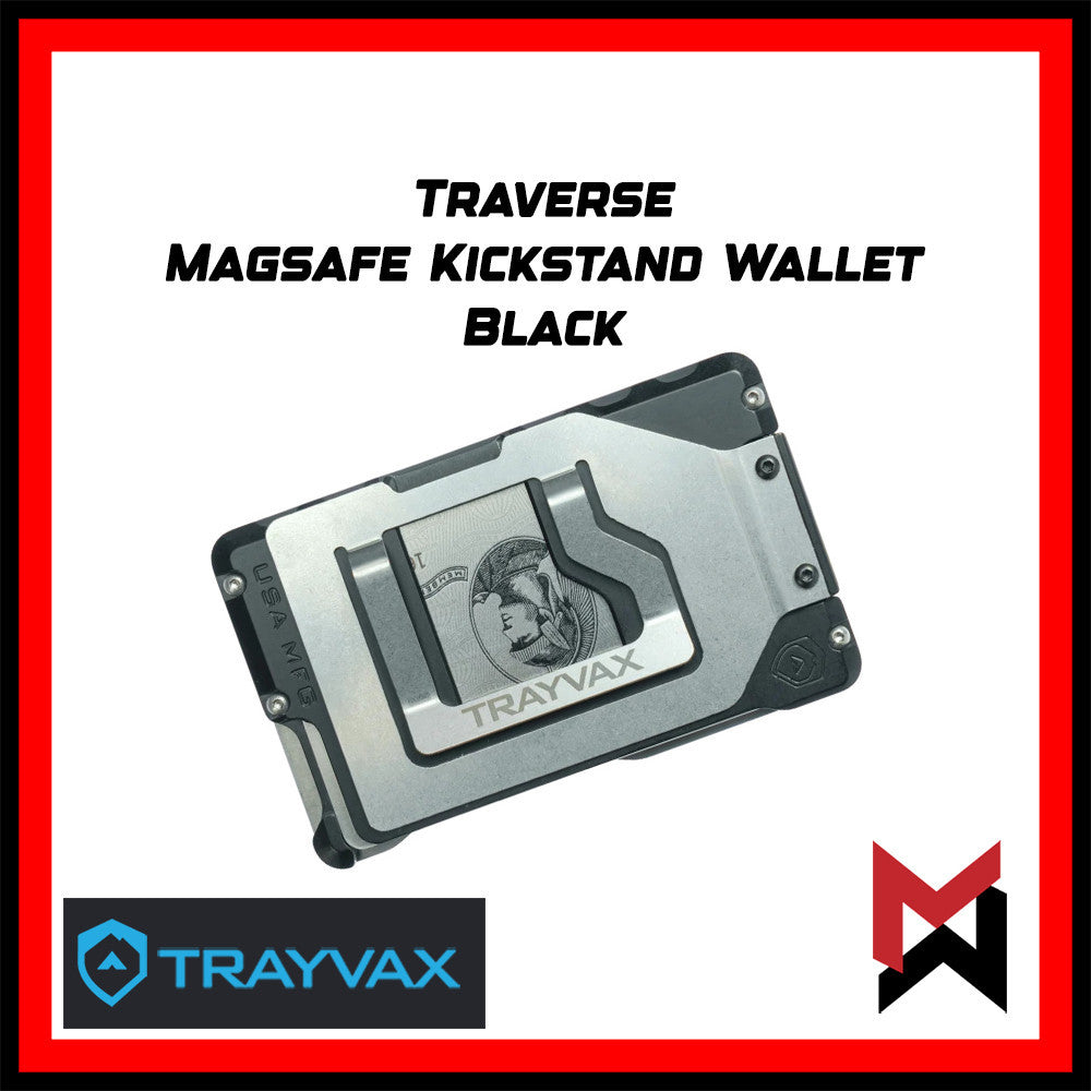 Trayvax - Traverse - Black - Magsafe Kickstand Wallet