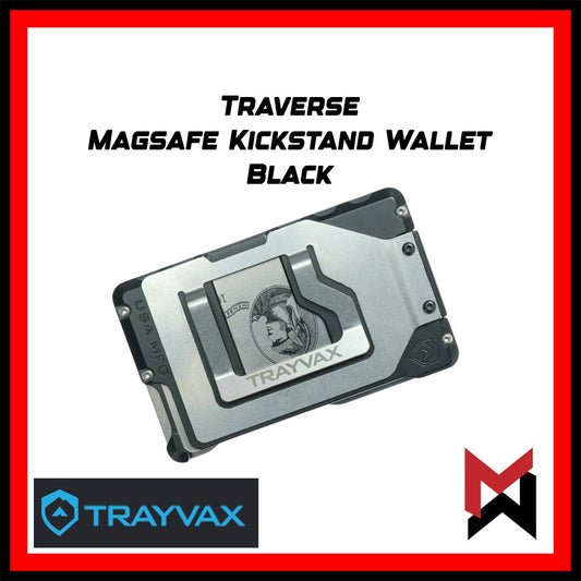 Trayvax - Traverse - Black - Magsafe Kickstand Wallet