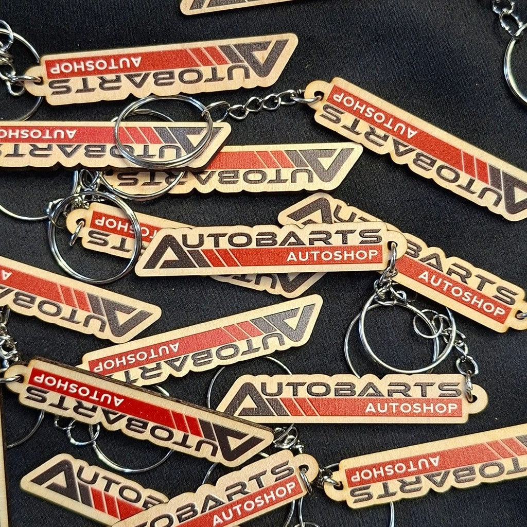 Custom Engraved or UV Printed Keychain Plastic or Wood for Giveaways, Gifts- Key chain, Keychain