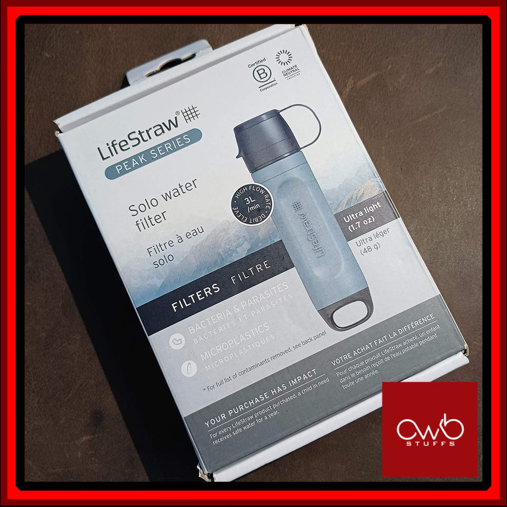 Lifestraw - Peak Series Solo Ultra Light Water Filter - Blue