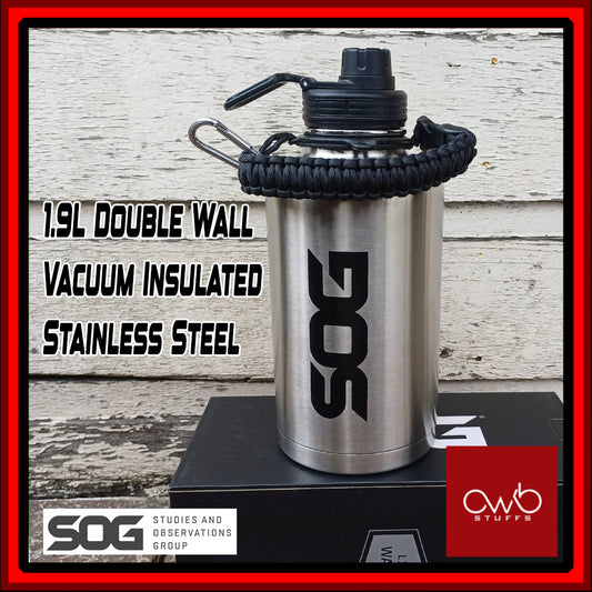 SOG - 1.9L Stainless Steel Vacuum Insulated Camping Jug - 64oz