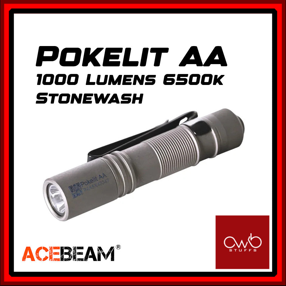 Acebeam - Pokelit AA - Titanium Stonewashed - 6500k - EDC Flashlight