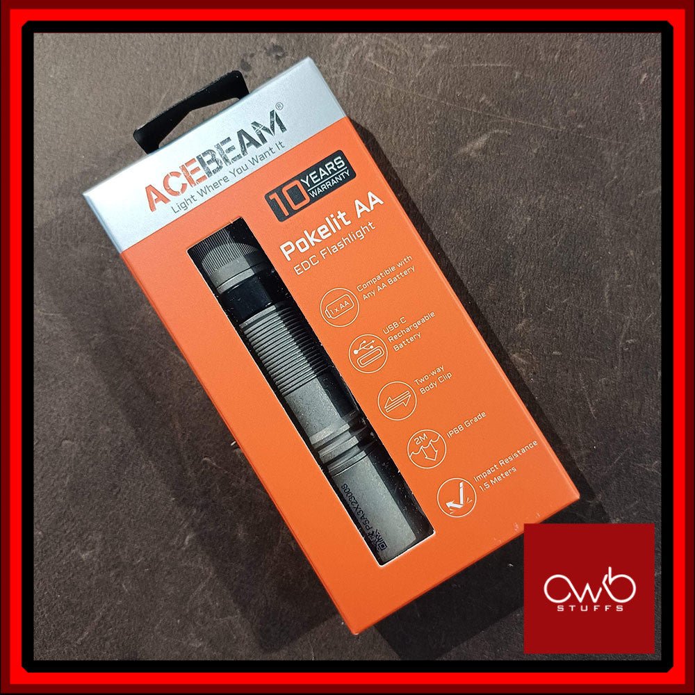 Acebeam - Pokelit AA - Titanium Stonewashed - 6500k - EDC Flashlight